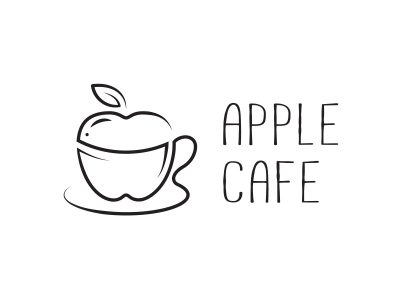 Projekt logo dla kawiarni Apple Cafe