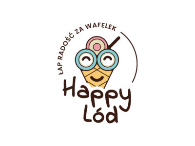 Projekt logo dla lodziarni Happy Lód